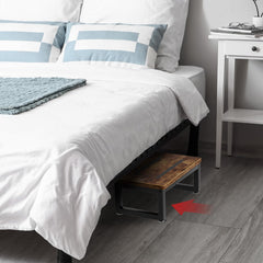 LOVABYLUCK bedside stool tucked beside bed fits bedroom decor.