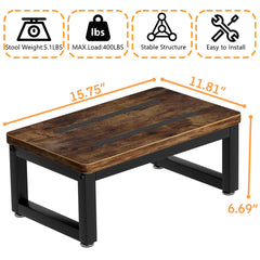 LOVABYLUCK wooden step stool showing smooth rounded edges for family use.