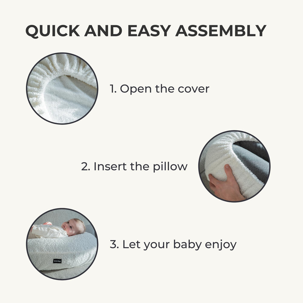 Love bug Breathable polyester fabric keeps baby comfortable.