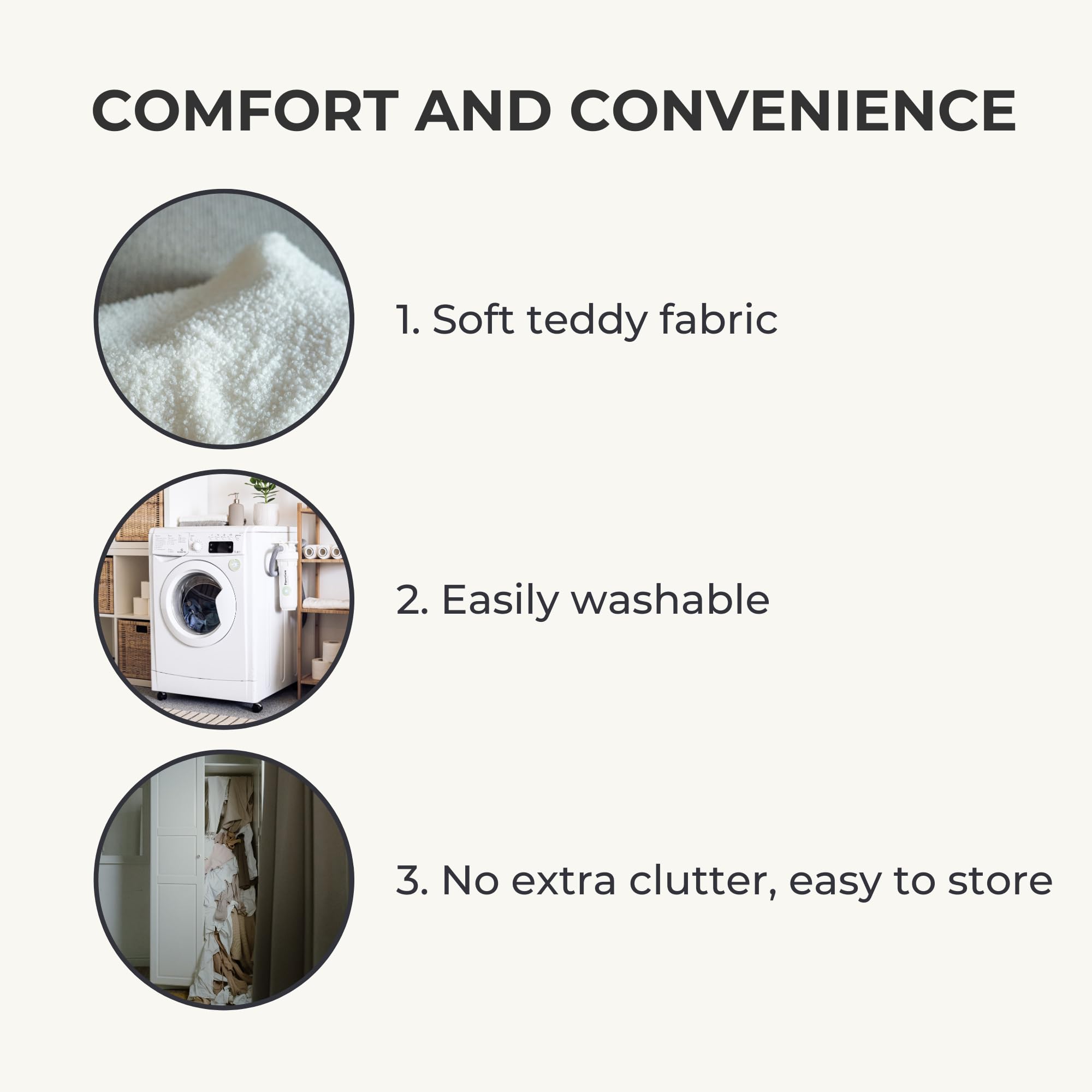 Love bug Machine washable cover simplifies cleaning after busy days.
