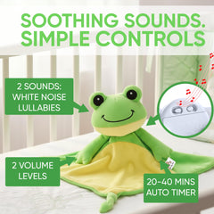 Love By Emi frog lovey sound module inside supports soothing sleep