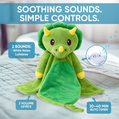 Love By Emi green-dino-sleep-soother with lullabies for bedtime calm.