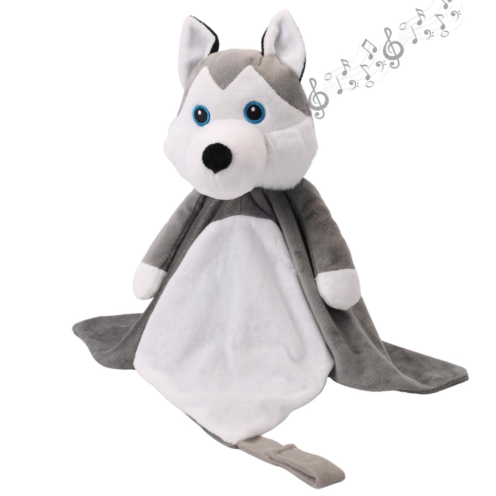 Love By Emi Husky Lovey close-up showing ultra-soft plush for comforting cuddles