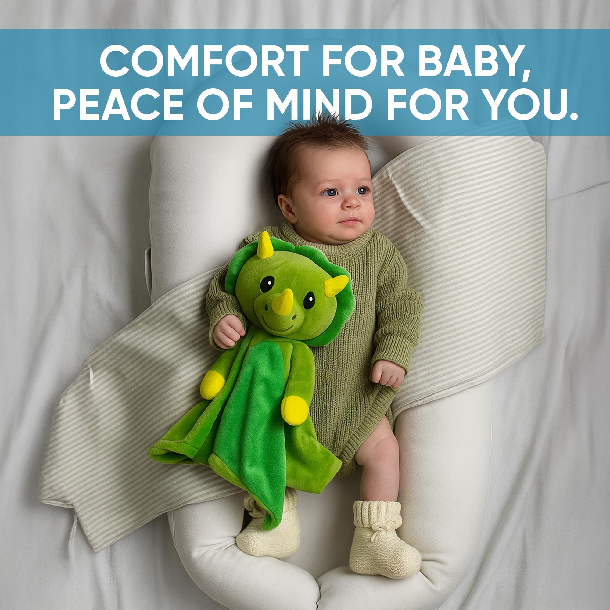 Love By Emi pacifier-holder-loop keeps pacifier handy on the go.