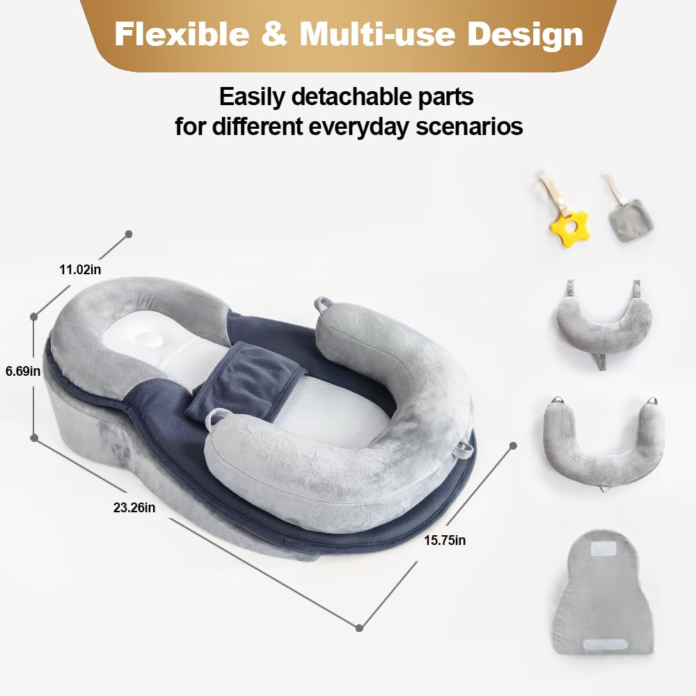LOVE MAGE breathable mesh center ensures airflow to keep baby comfortable.