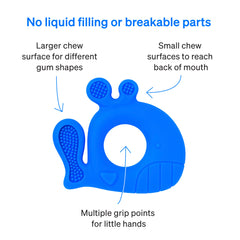Love Noobs teether textured sections—multi-area design targets all gums.