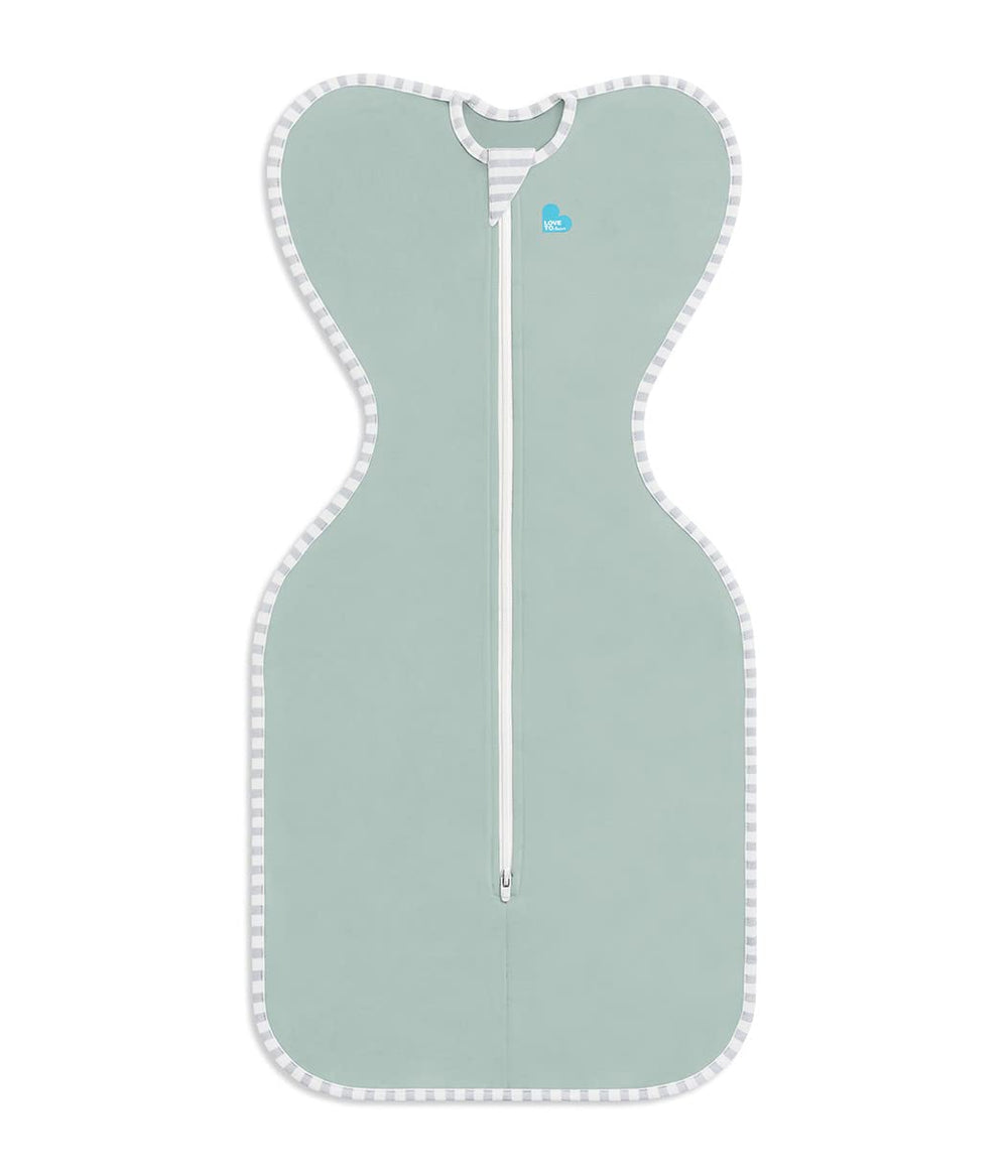 Love to Dream Olive Swaddle Up Small keeps hips free for comfortable movement.