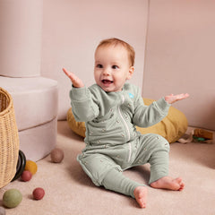 Love to Dream Sleep Suit Olive Bees 2-in-1 feet design keeps feet warm or free.