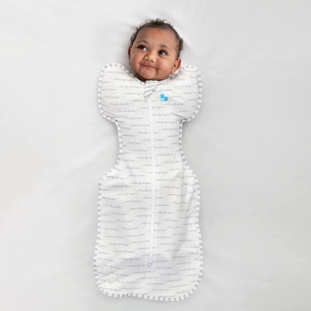 Love to Dream Swaddle UP reduces fabric near the face for safer sleep comfort.