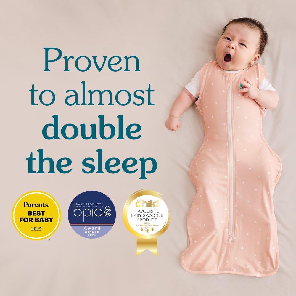 Love To Dream Swaddle Up hip-friendly fit keeps baby's hips free for movement