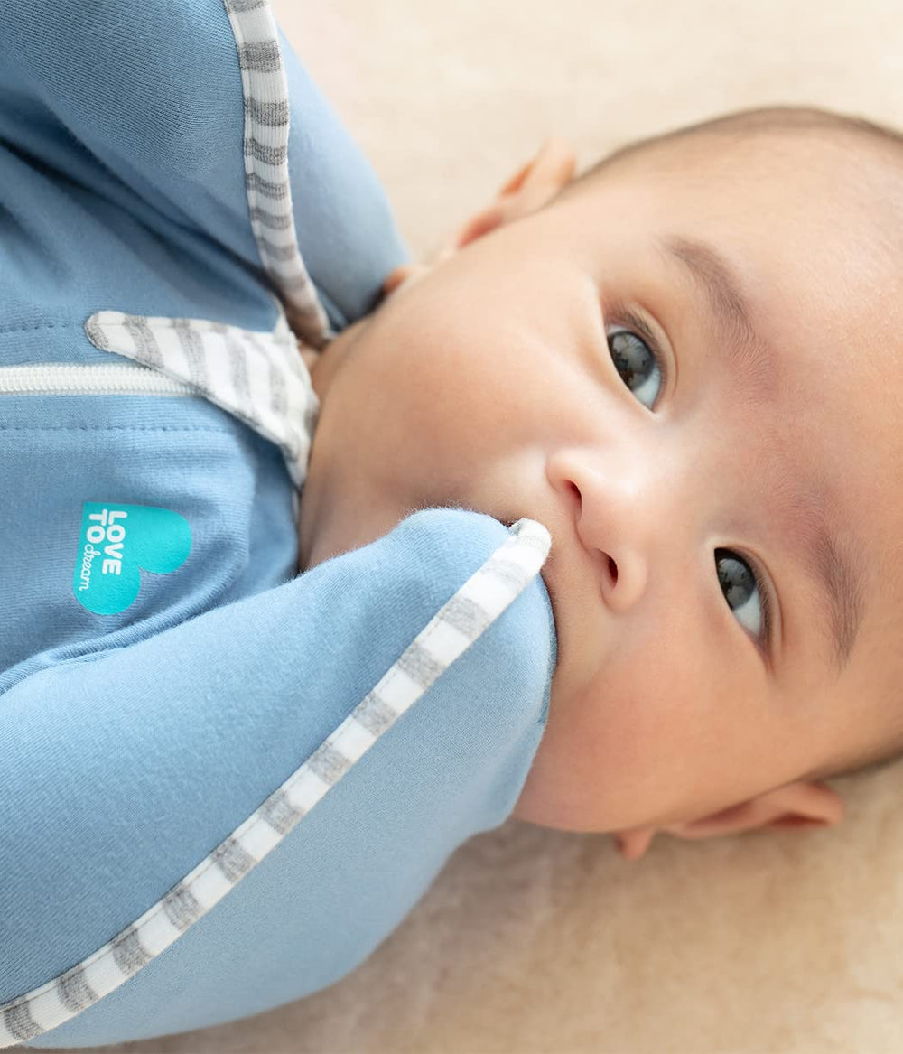 Love to Dream Swaddle Up NB size fits 5–8.5 pounds.