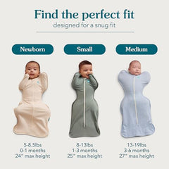 Love to Dream Swaddle UP size M fits 13-19 lbs for snug, safe sleep.