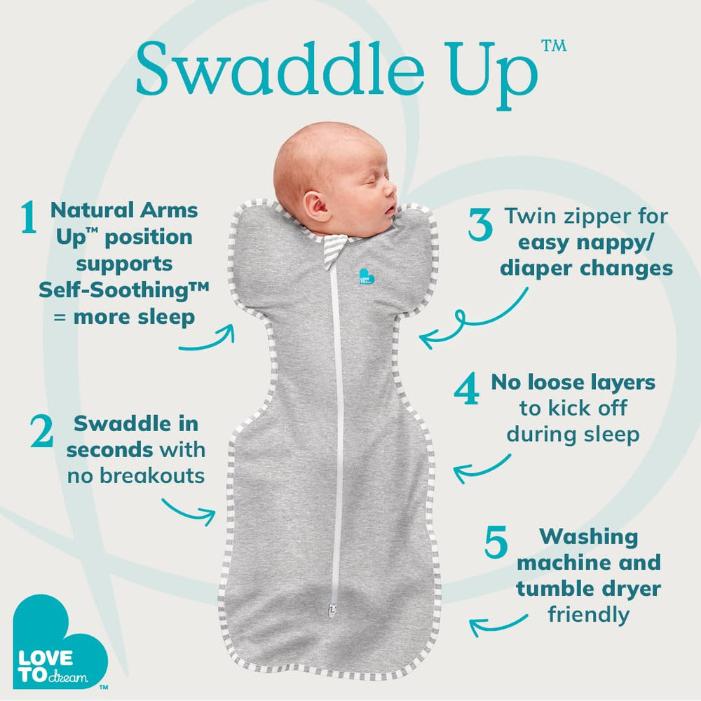 Love to Dream Swaddle UP small size for 8–13 lb newborns.