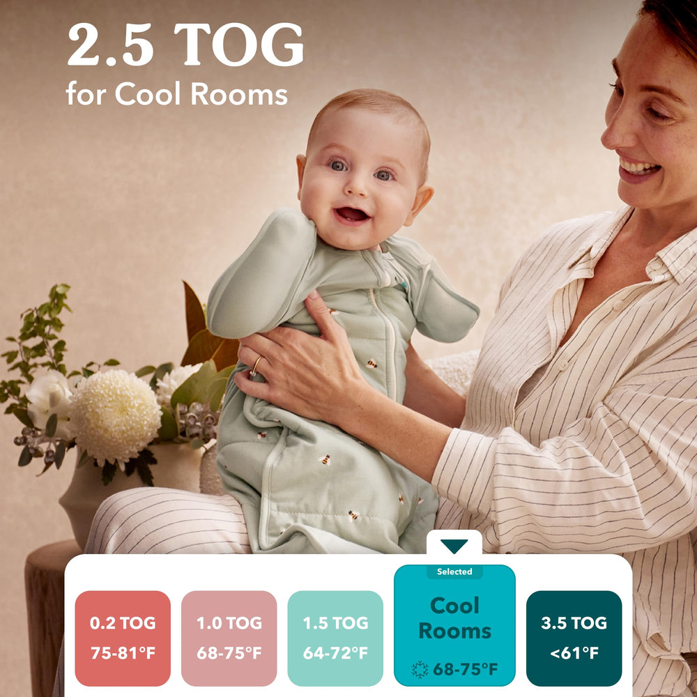 2.5 TOG warmth keeps baby cozy in cool bedrooms while staying safe