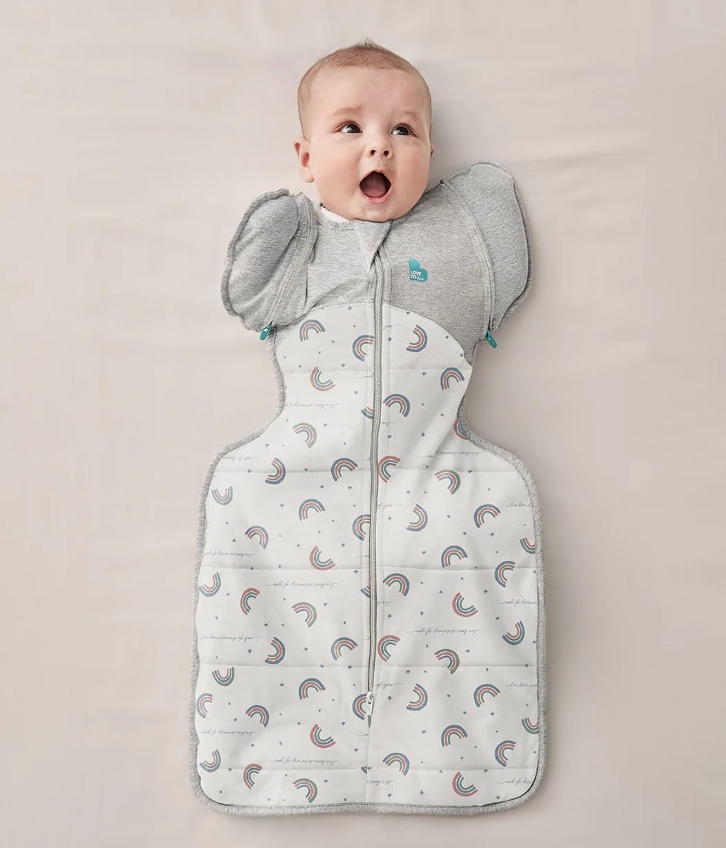 Love to Dream Swaddle Up Transition Bag showing one arm free while the other remains swaddled
