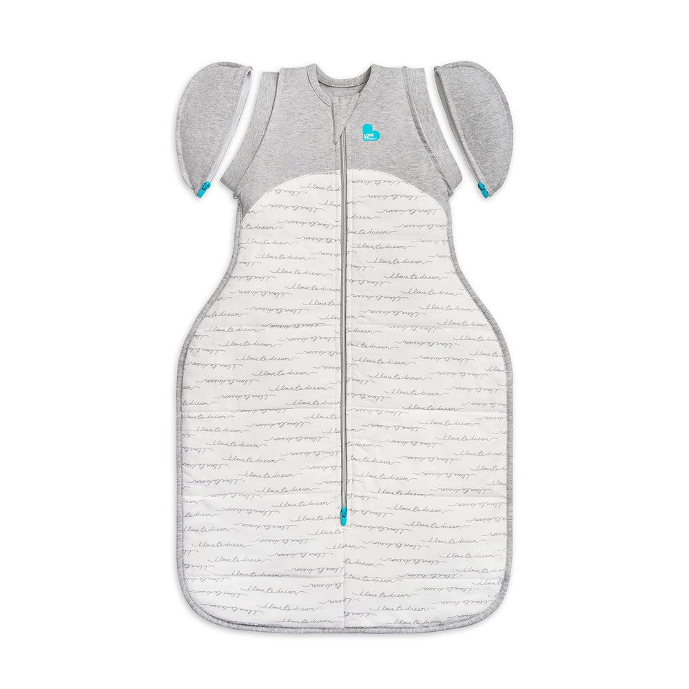 Love to Dream Swaddle Up Transition Bag with zip-off wings supports a gentle arms-free transition