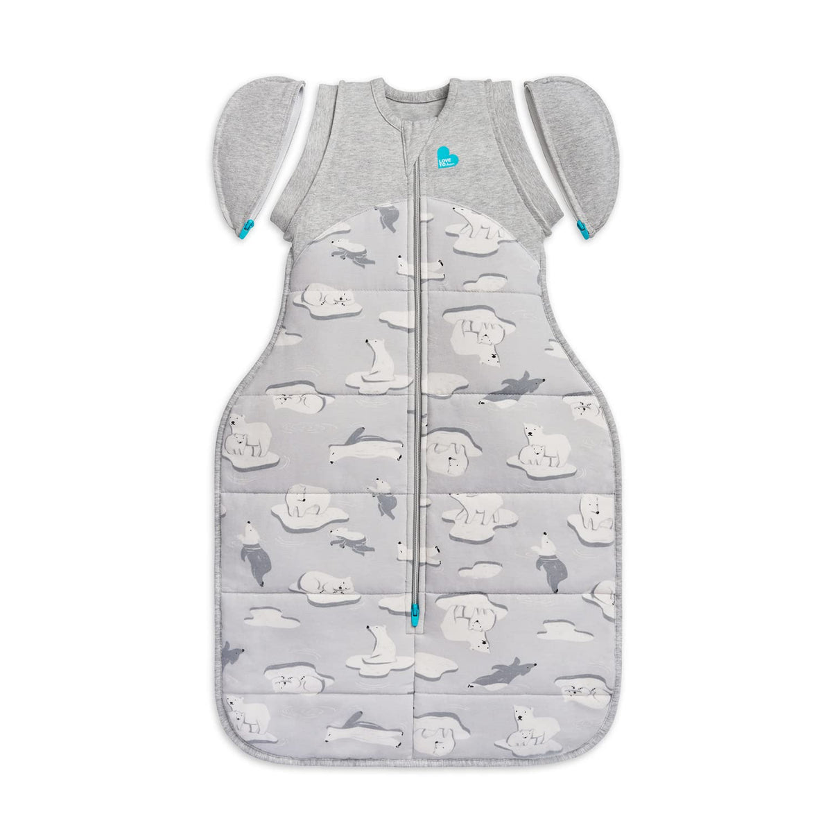 Love to Dream Swaddle Up Transition Bag with zip-off wings provides arms-up sleep
