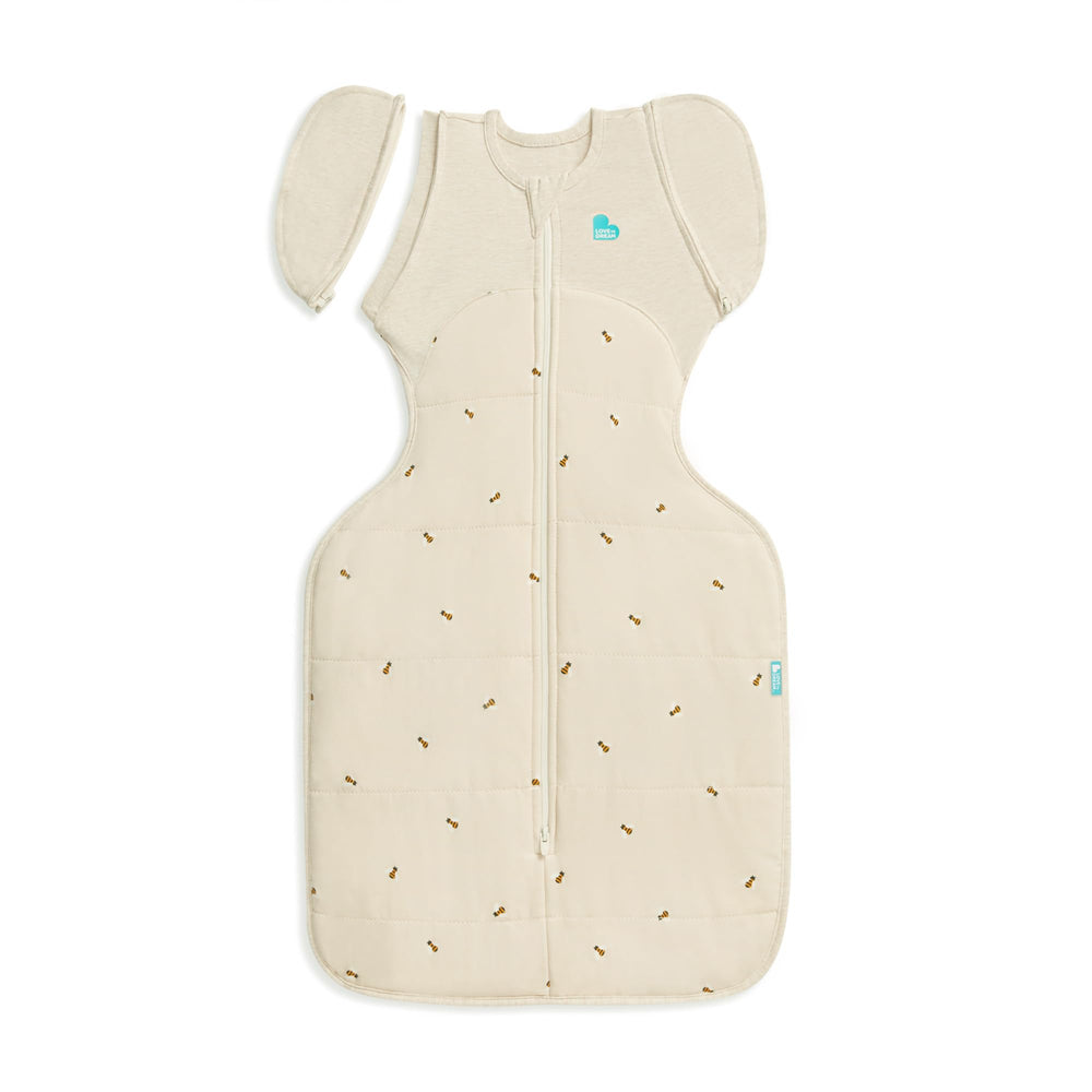 Love To Dream Swaddle UP Transition Bag with zip-off wings for gradual arms-free transition.