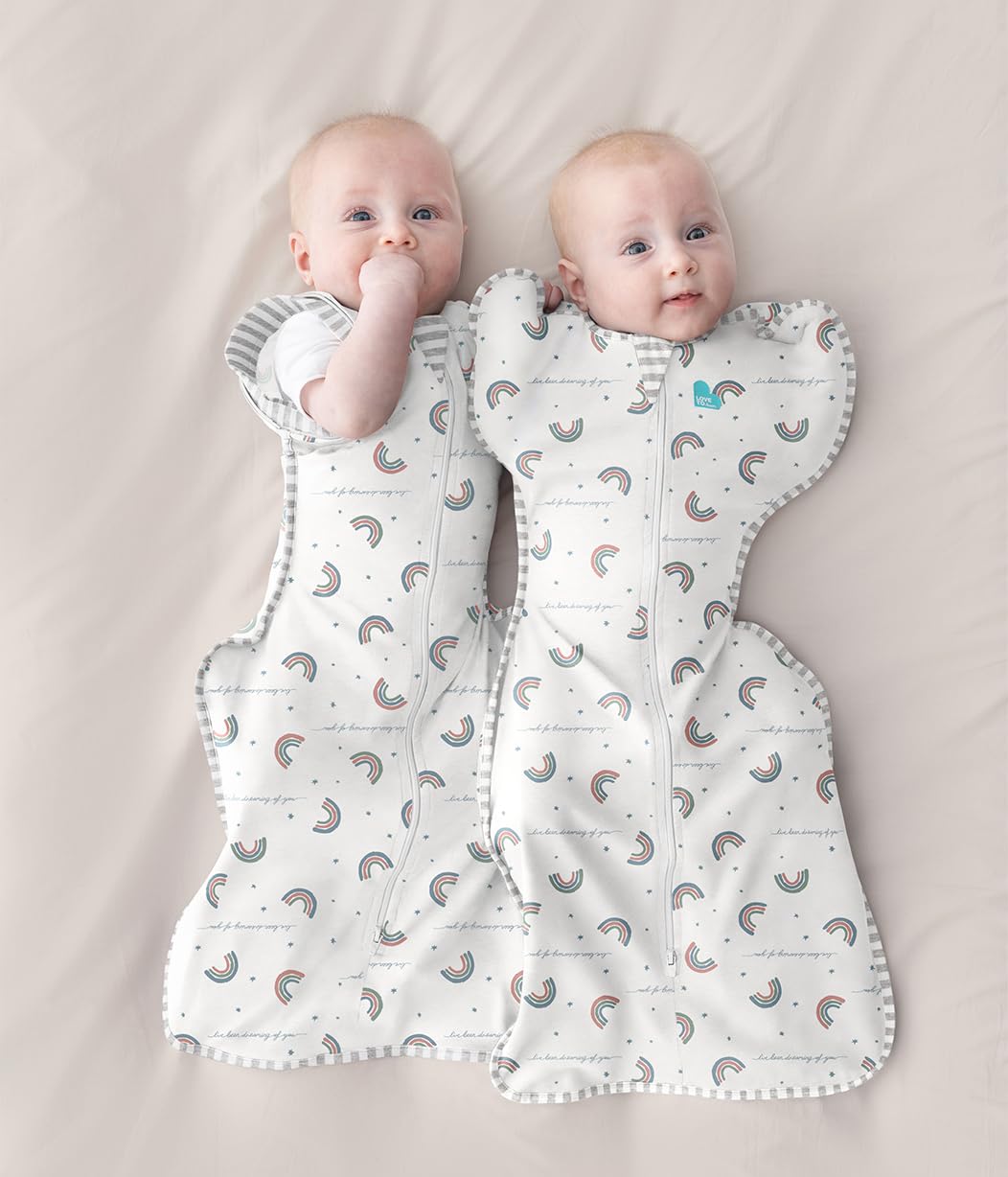 Love to Dream Swaddle Up Transition wings opened reveal arms, supporting a gradual self-soothing routine.