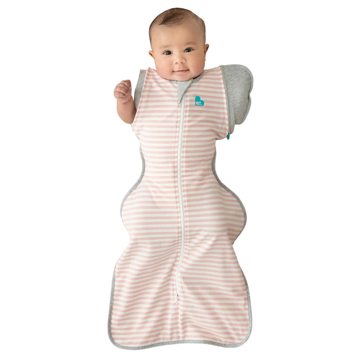 Love to Dream Swaddle Up Transition Wings: zip-off pink design supports a gentle arm-free transition.