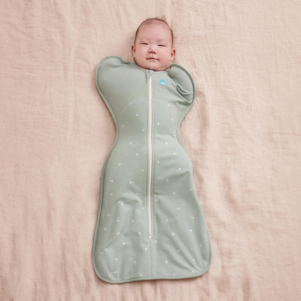 Love to Dream Swaddle Up sleep sack with two-way zipper for easy diaper changes and cozy comfort.