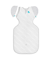 Love to Dream Transition Swaddle with zip-off wings, arms up fit for rolling transition.