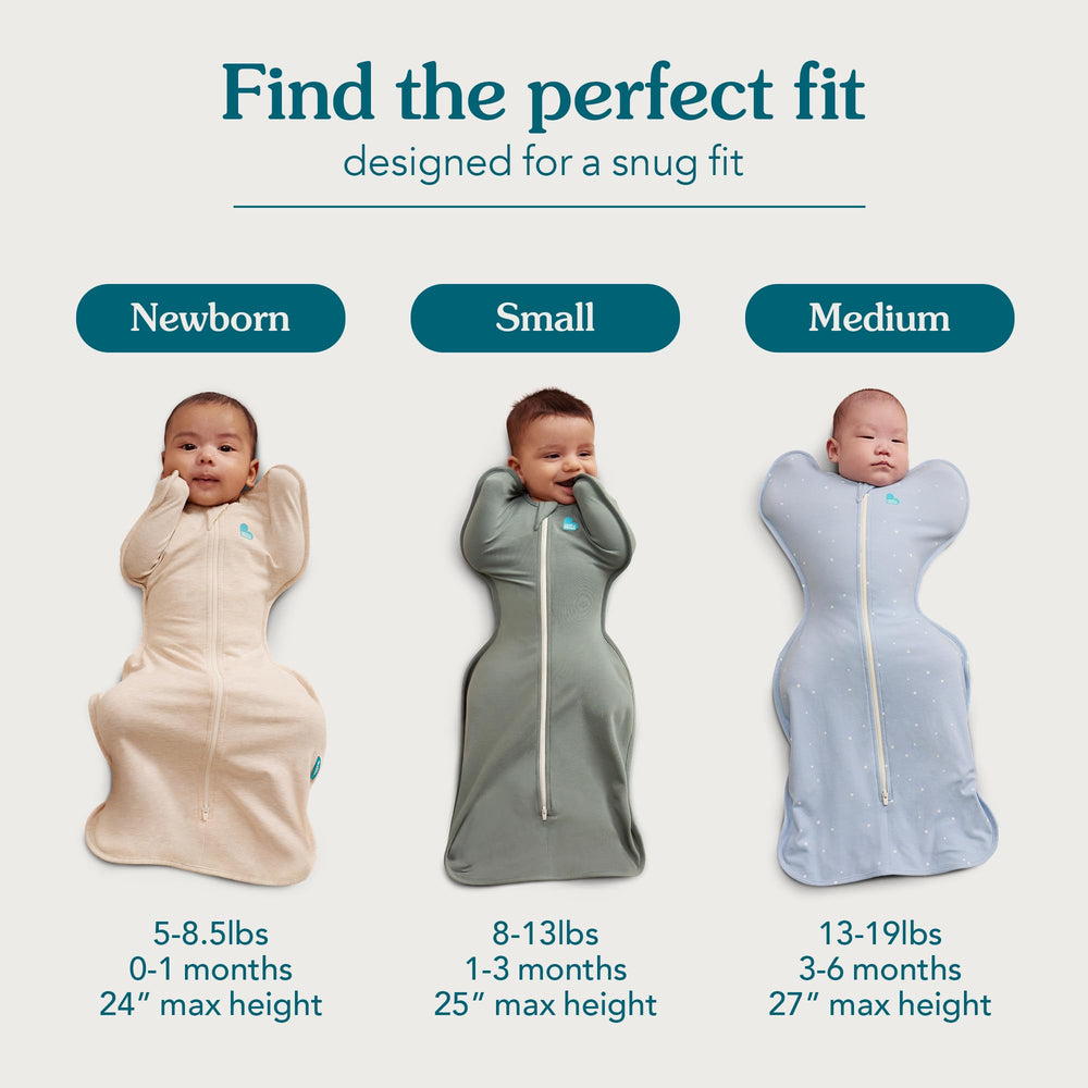 Love to Dream Arms-Up design secures shoulders for comfortable sleep.