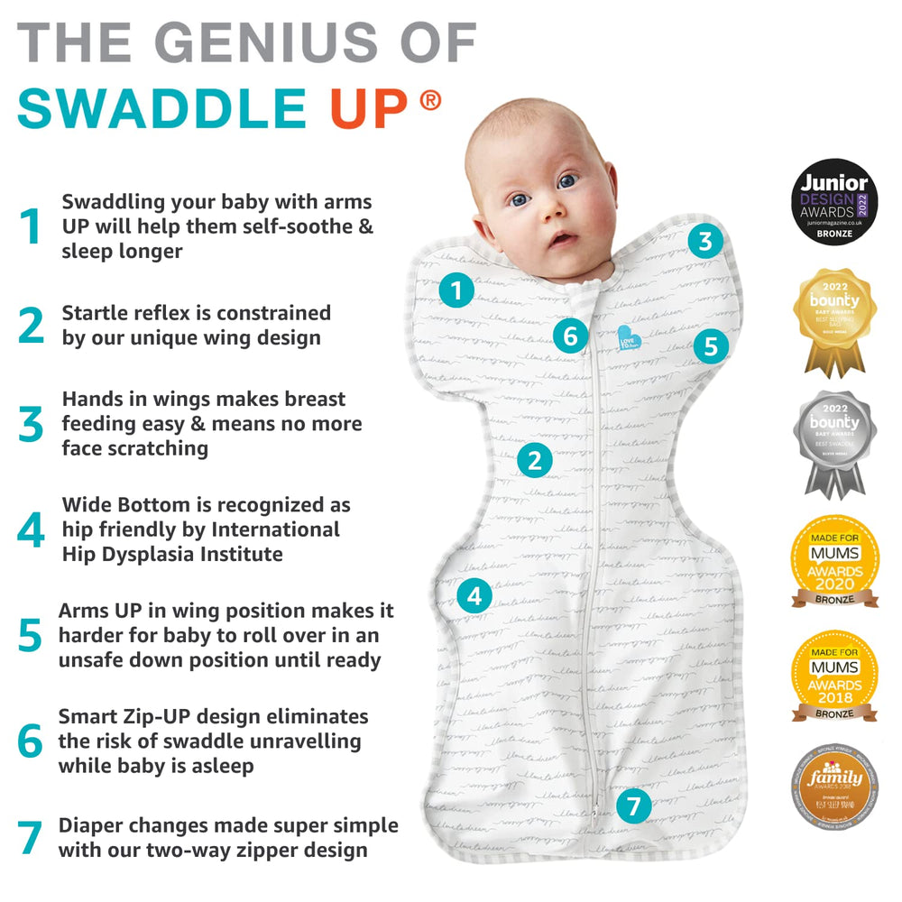 Love to Dream Warm Swaddle Up built-in blanket provides warmth without extra layers