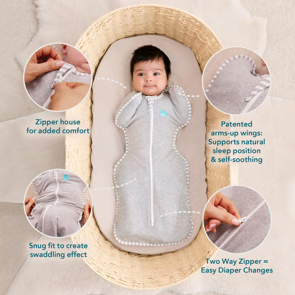 Love to Dream Swaddle Up close-up shoulder-fit for secure sleep.