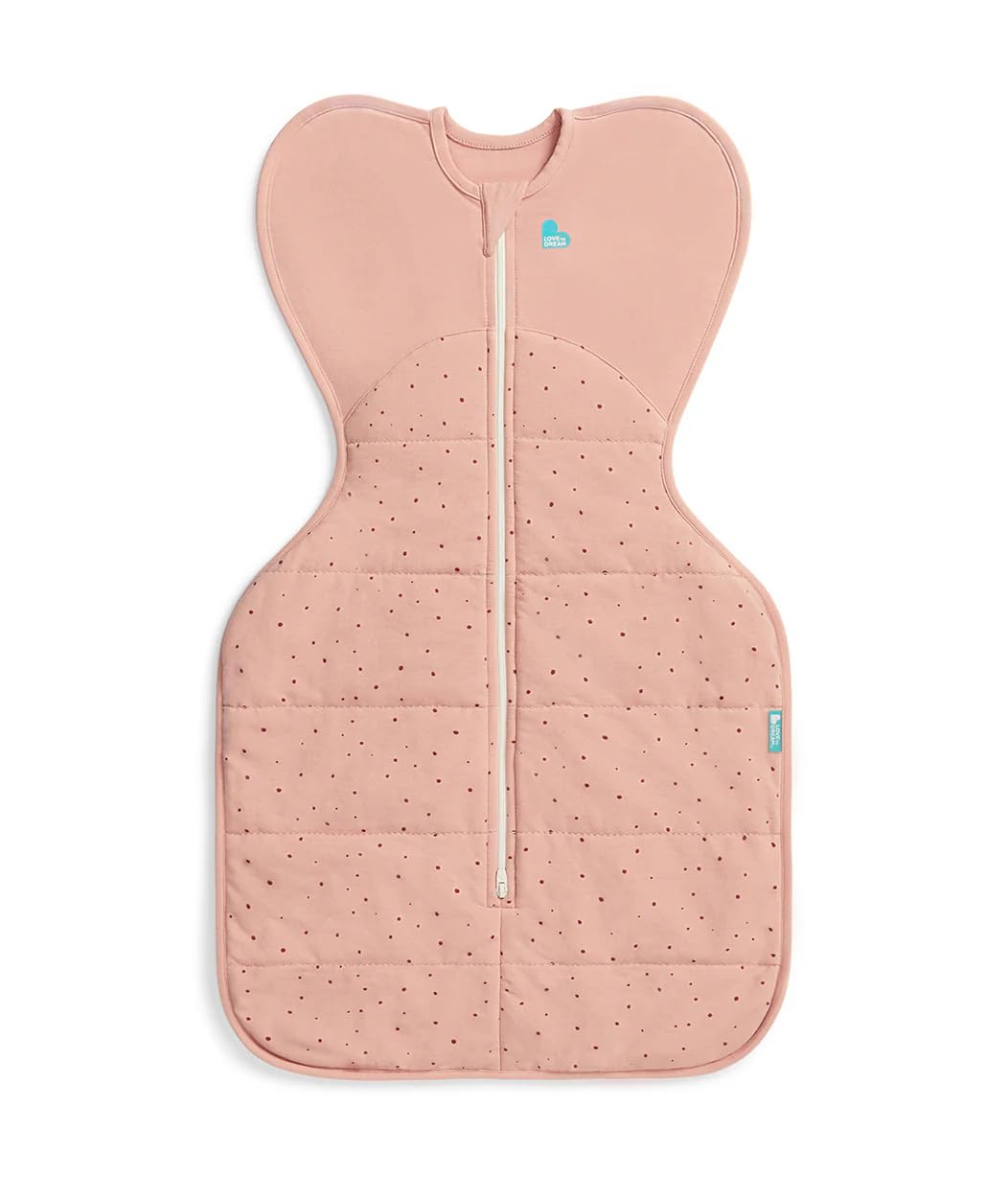 Love to Dream Swaddle Up Rose with arms-up pose for self-soothing support