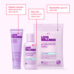 Love Wellness Fragrance-Free label indicating fragrance-free care.