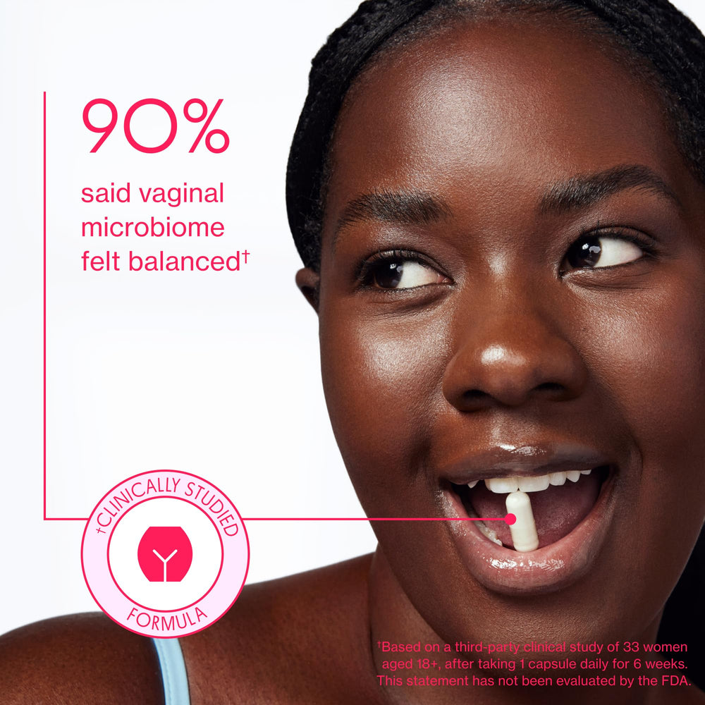 Gluten-free badge on Good Girl Probiotics packaging signals dietary compatibility.