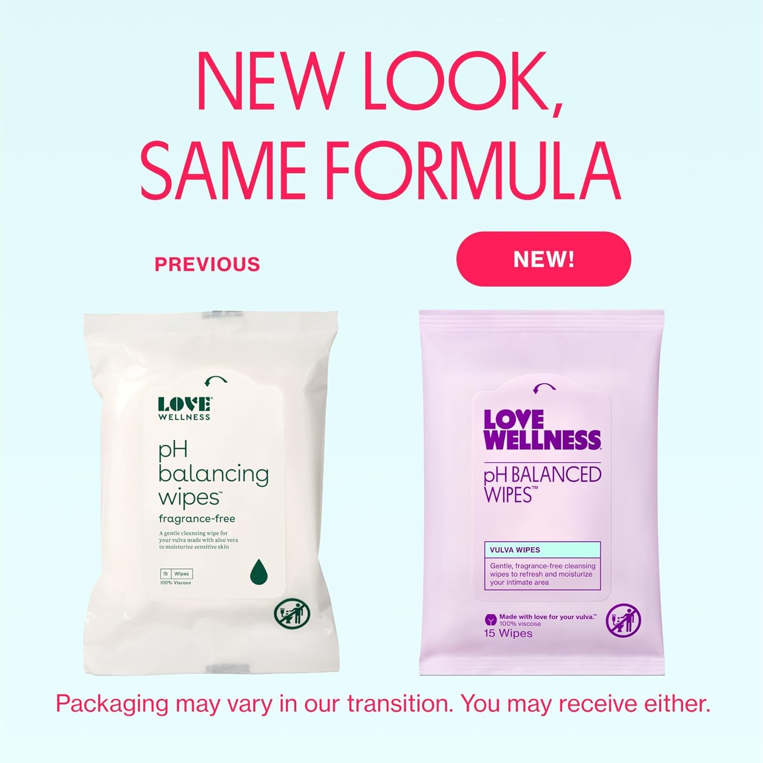 Compact travel case of Love Wellness wipes for on-the-go cleansing.