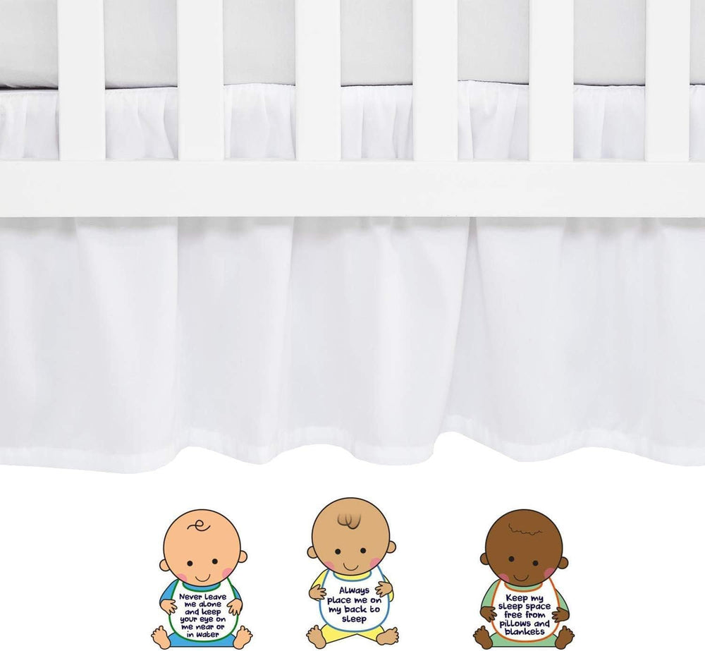 Love2Sleep dust ruffle hides under-crib storage for tidy nursery organization