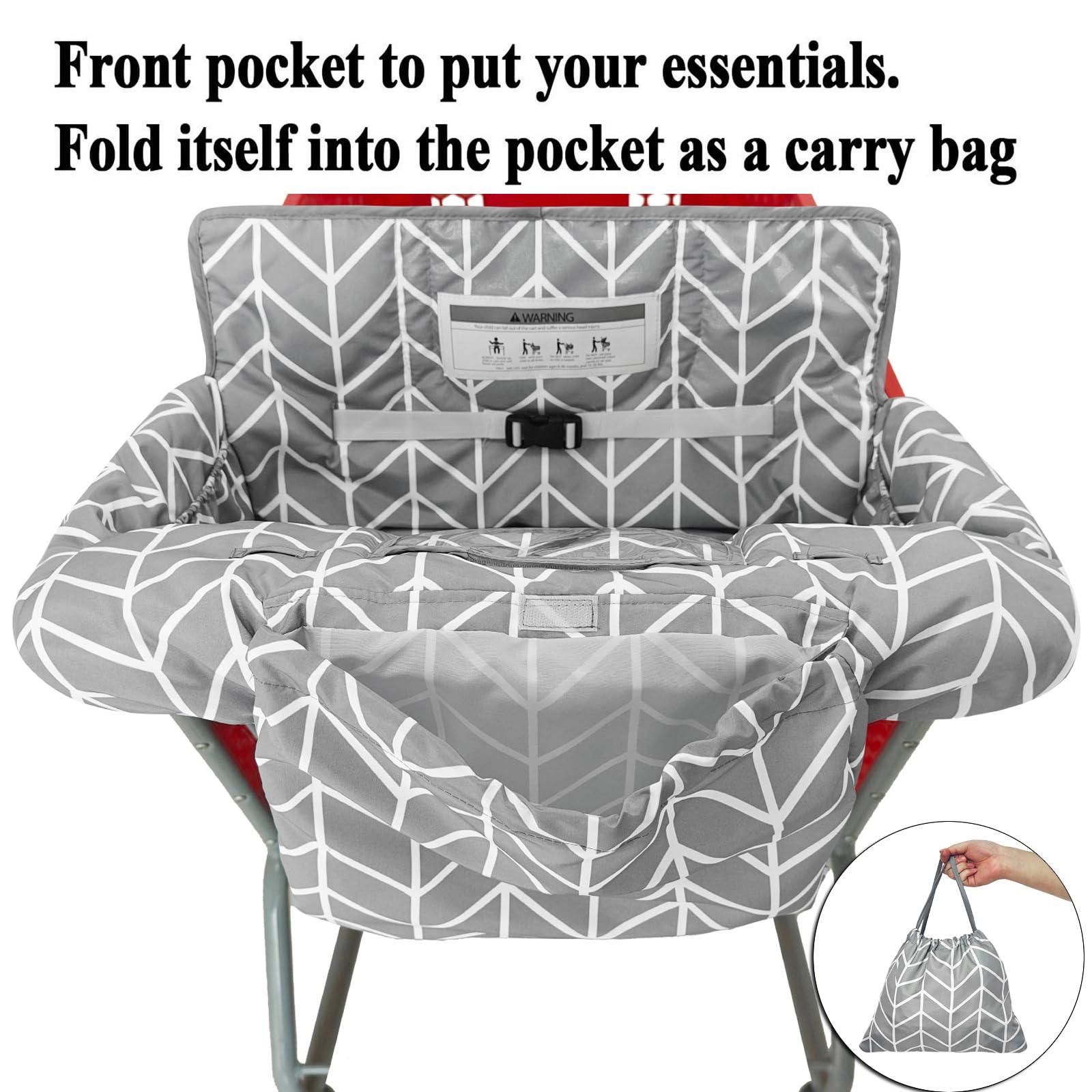 Love&go 2-in-1 cover universal fit for most carts and high chairs.