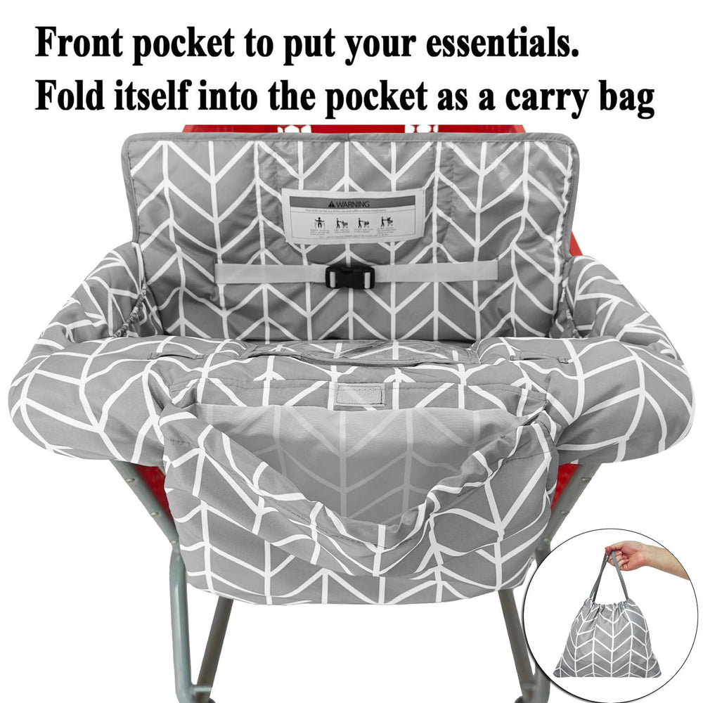 Love&go 2-in-1 cover universal fit for most carts and high chairs.