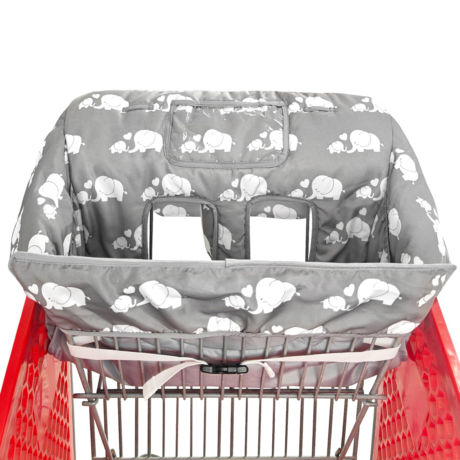 Love&go padded cover keeps baby comfortable and clean on public carts