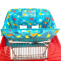 Love&go universal-fit cart cover keeps surfaces clean during shopping.