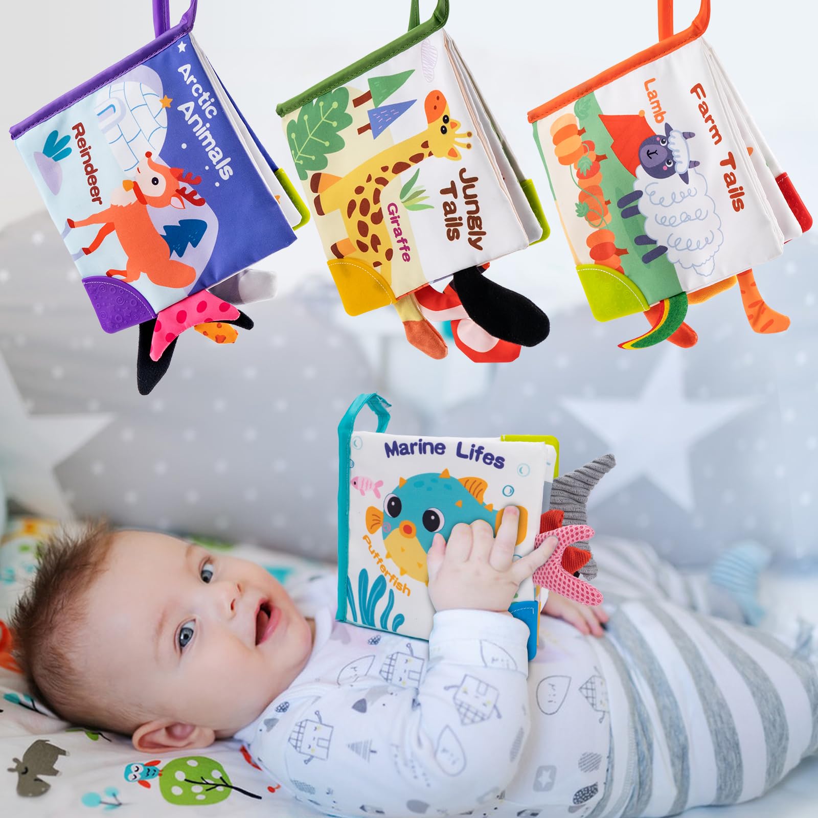 Love&Mini Ocean Shark Crinkle Book ocean-scene pages inspire storytelling