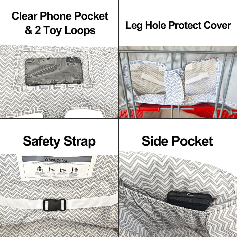Love&go gray chevron fabric close-up showing stylish protection.