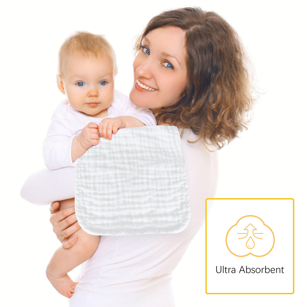 Close-up of Lovely Care cotton muslin fabric showing breathable texture for baby skin.
