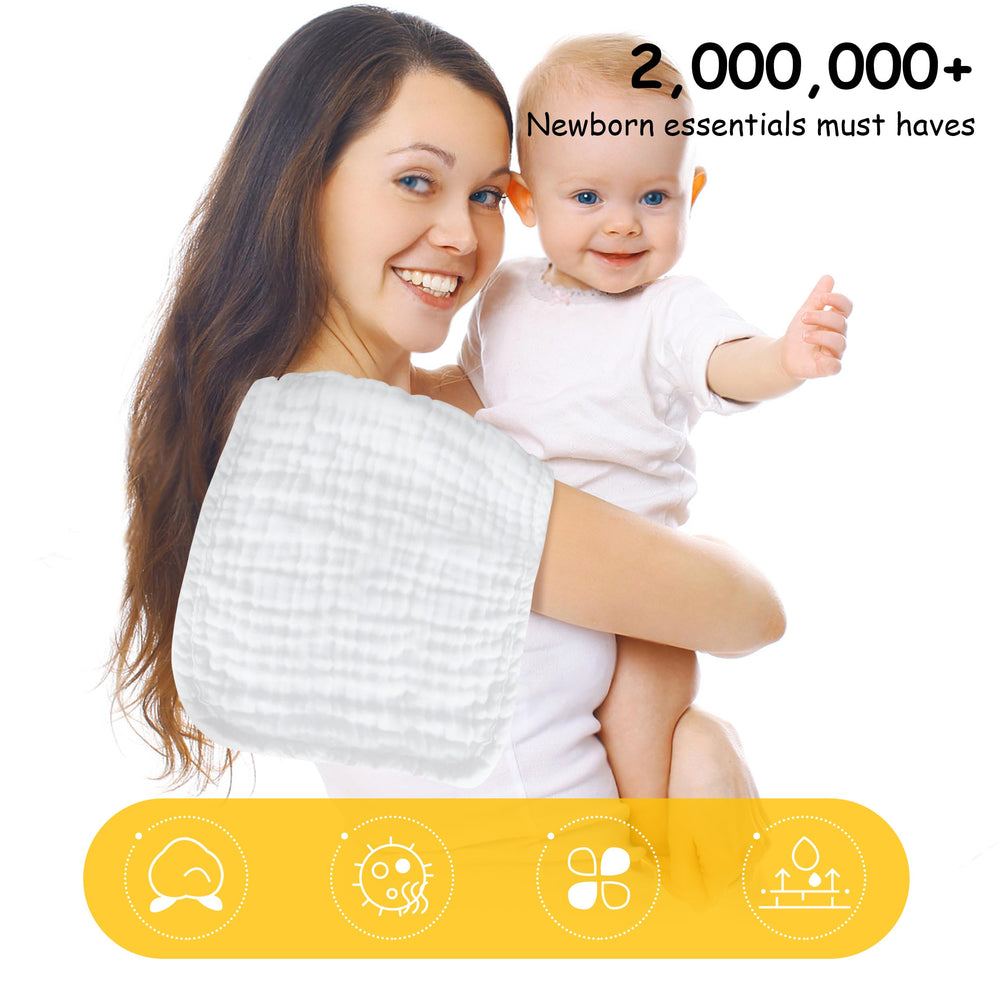 Lovely Care burp cloths are machine washable below 70°C for easy care.