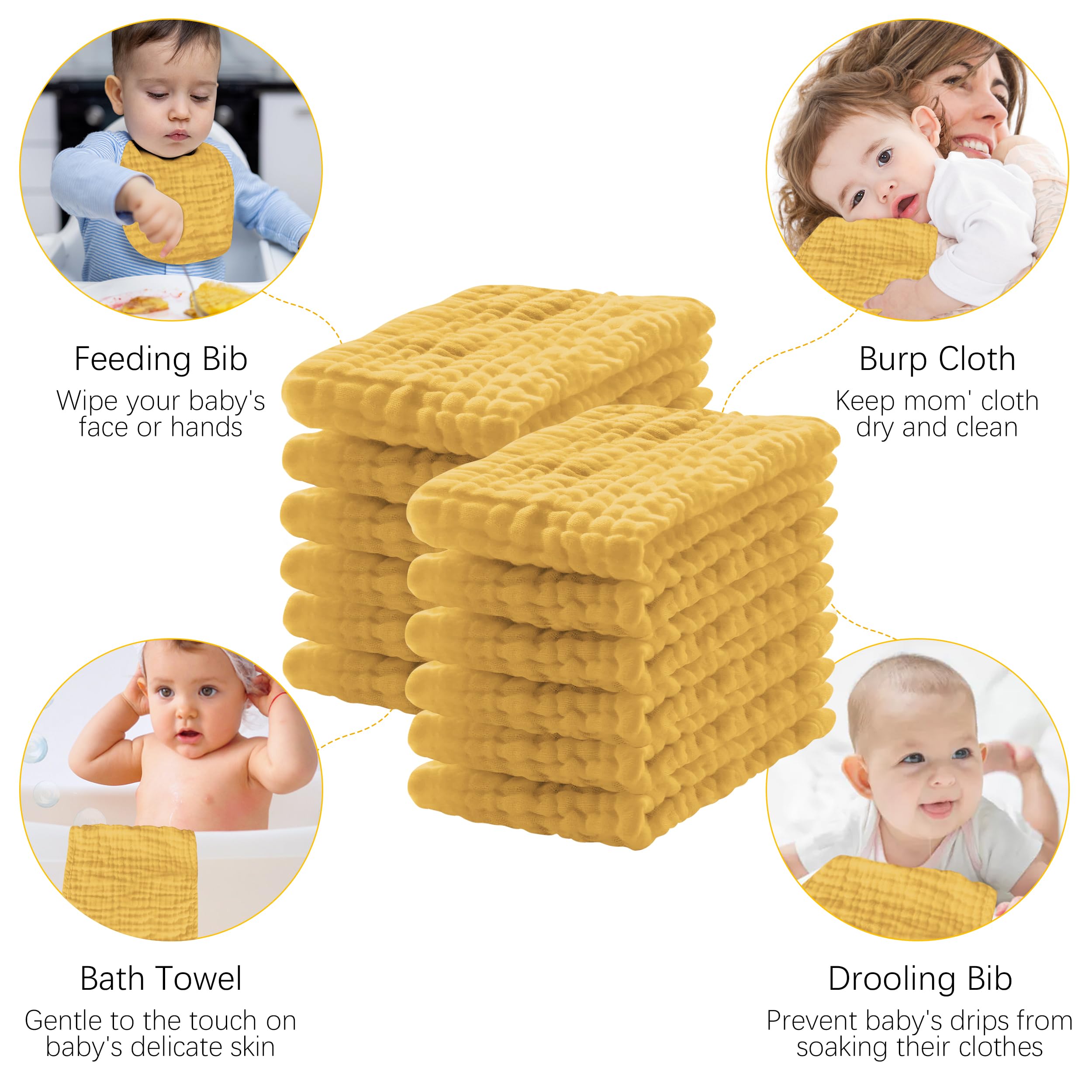 Lovely Care quick-dry burp cloth for easy post-spill cleanup