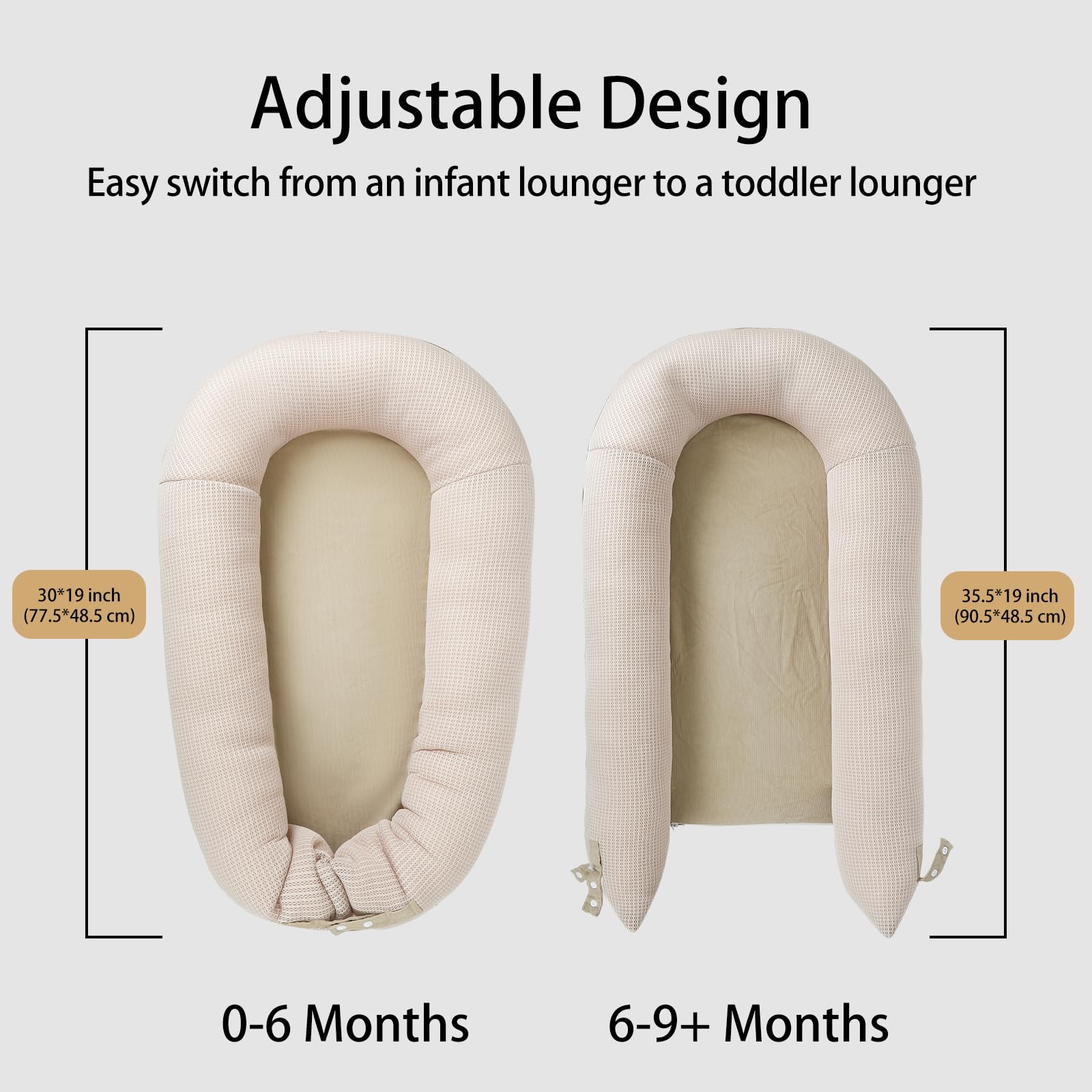 LOVE MAGE lounger features three built-in handles for easy carrying.
