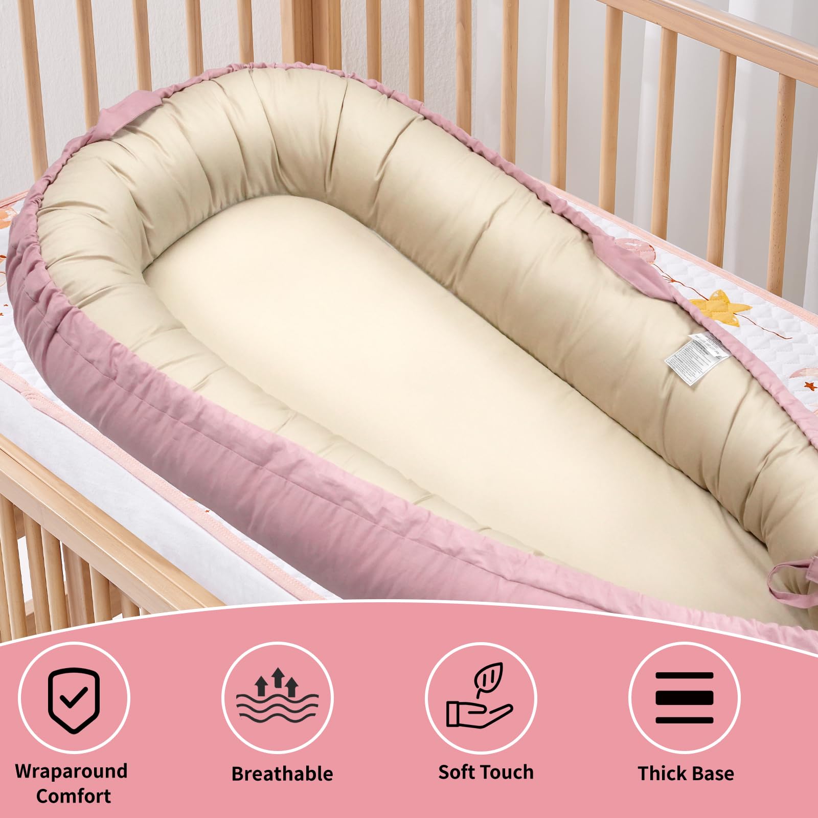 Love Mage infant lounger adjustable-tail extended for growing baby space