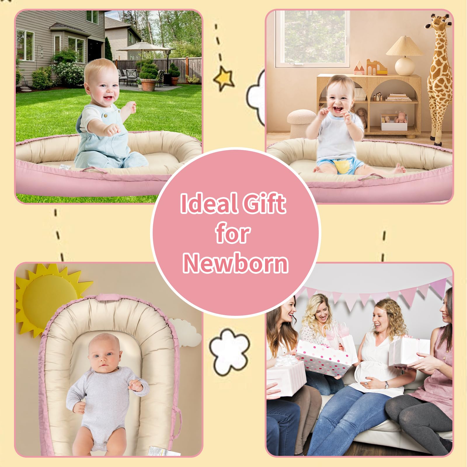 Love Mage infant lounger washed outer cover ready for first-use routine