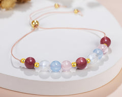 LOVEMY Healthy Pregnancy Bracelet with Aquamarine detail for serenity.