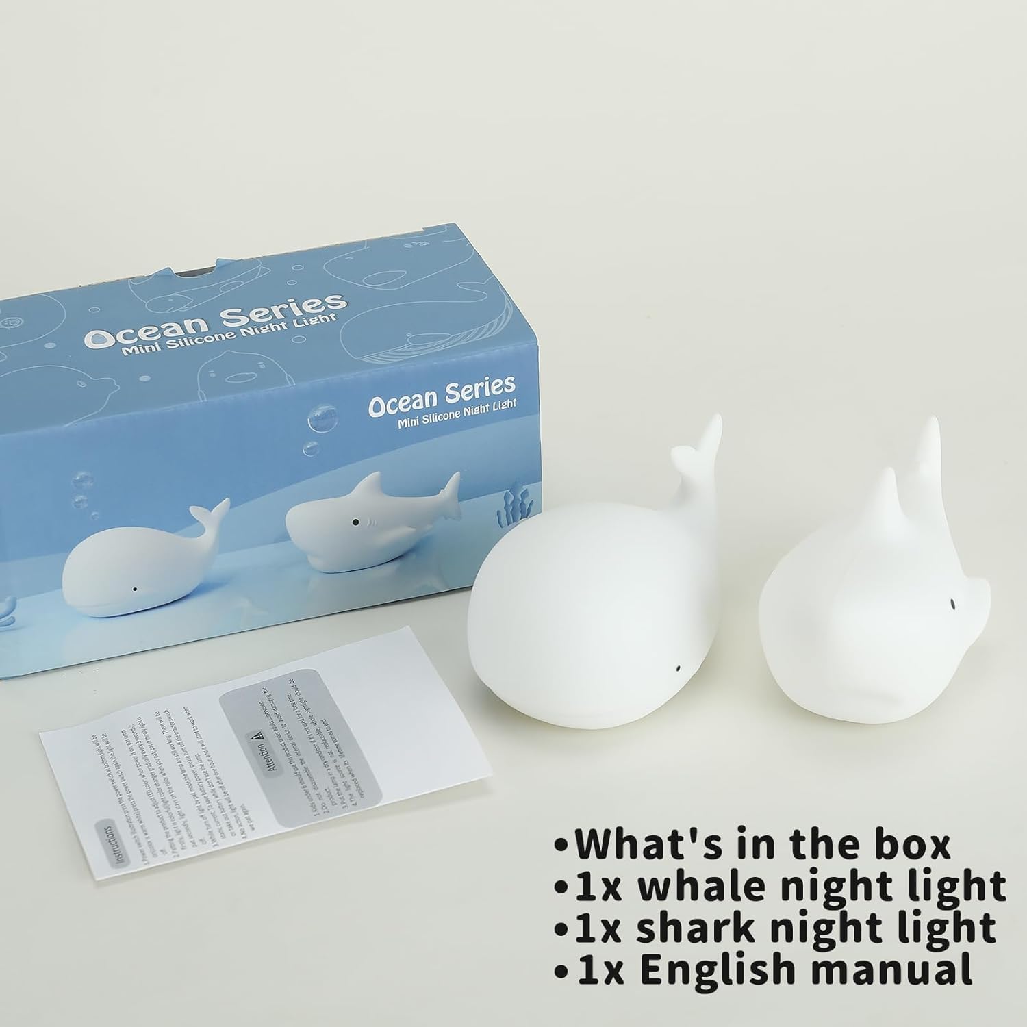 LOVERUIS Cute Whale Night Light ideal for bedtime and reading