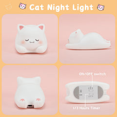 LOVERUIS kawaii bedside night light brightens the child’s room with gentle color.