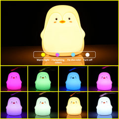 LOVERUIS Pudgy Penguins night light with USB recharge keeps power ready.